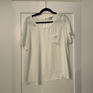 Naked Zebra Cream Short Sleeve Blouse